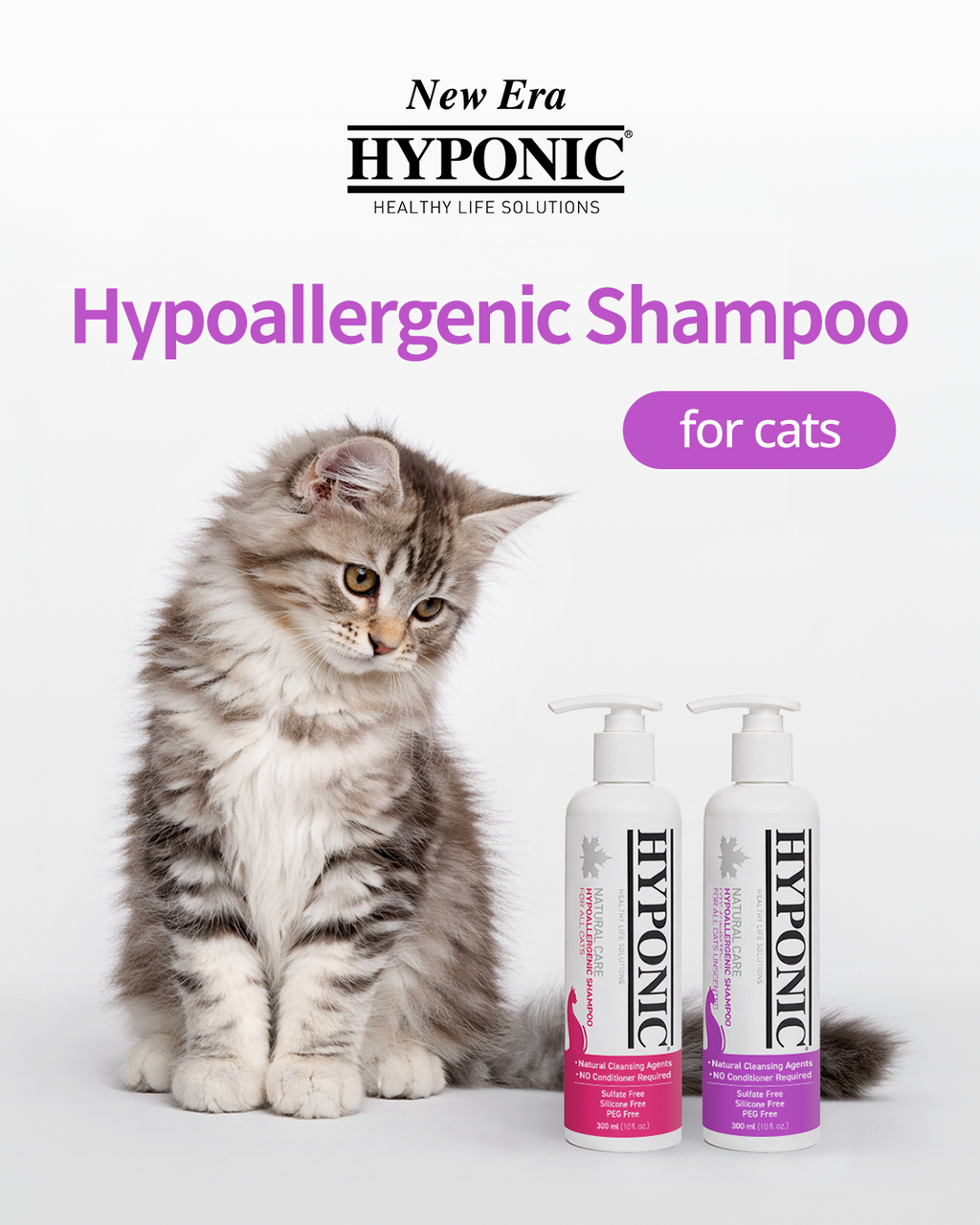 Hypoallergenic Shampoo (for katt - uten duft) 300ml